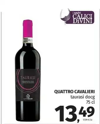 Pam Quattro cavalieri taurasi docg offerta