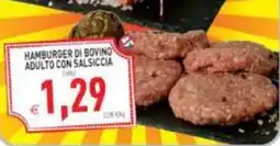 Iperfamily Hamburger di bovino adulto con salsiccia offerta