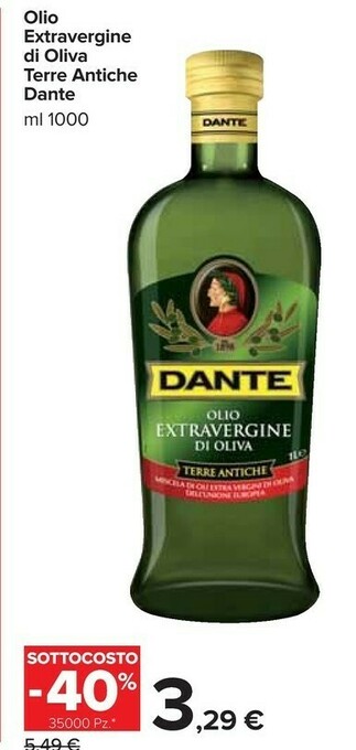 Carrefour Olio extravergine di oliva offerta