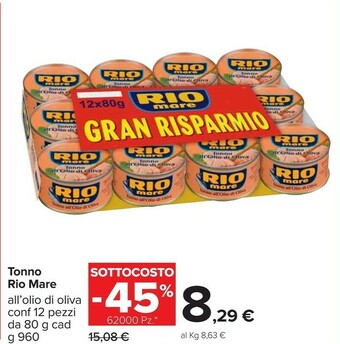 Carrefour Tonno rio mare offerta