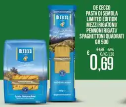 Supermercati EffePiù De Cecco Pasta di Semola Limited Edition Mezzi Rigatoni/ Pennoni Rigati/ Spaghettoni Quadrati offerta