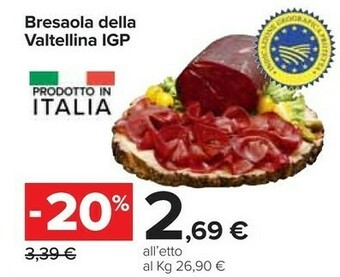 Carrefour Bresaola offerta