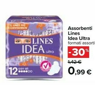 Carrefour Assorbenti lines offerta