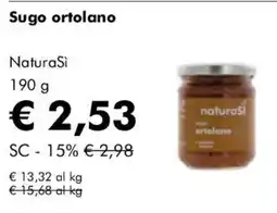 NaturaSì Sugo ortolano NaturaSi offerta