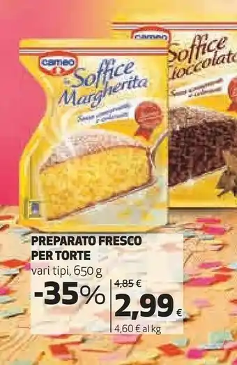 Ipercoop Preparato fresco per torte offerta