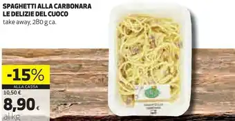 Ipercoop Del cuore spaghetti alla carbonara offerta