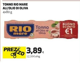 Ipercoop Tonno all'olio di oliva offerta