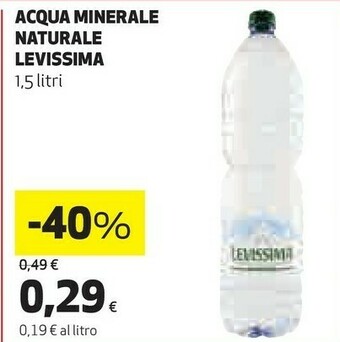 Ipercoop Acqua minerale naturale offerta