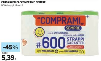 Ipercoop Comprami carta igienica sempre offerta