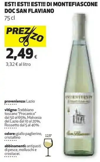 Ipercoop San flaviano est! est!! est!!! di montefiascone doc offerta