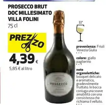 Ipercoop Prosecco brut doc offerta