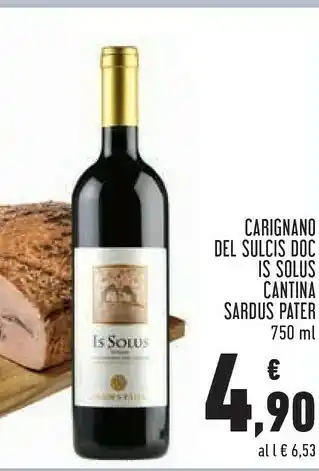 Conad City Cantina sardus pater carignano del sulcis doc is solus offerta