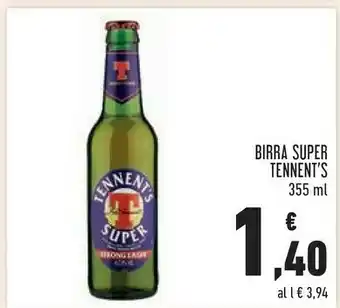 Tennent's birra super 355 ml