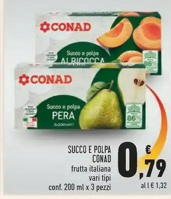 Conad City Conad - succo e polpa di pera biologica 600 g(ml) offerta
