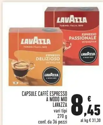 Conad City Capsule caffè espresso a modo mio offerta