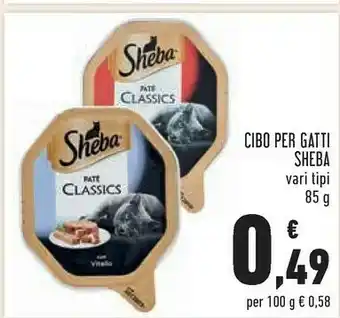 Conad City Sheba cibo per gatti 85 g offerta