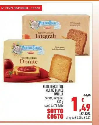 Conad Le dorate fette biscottate 630 g(ml) offerta