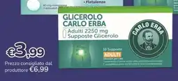 FarmaFree Supposte Glicerolo Carlo Erba offerta