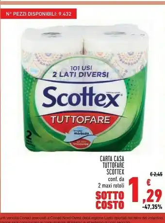 Conad Carta casa tuttofare offerta