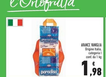 Conad Arance vaniglia offerta