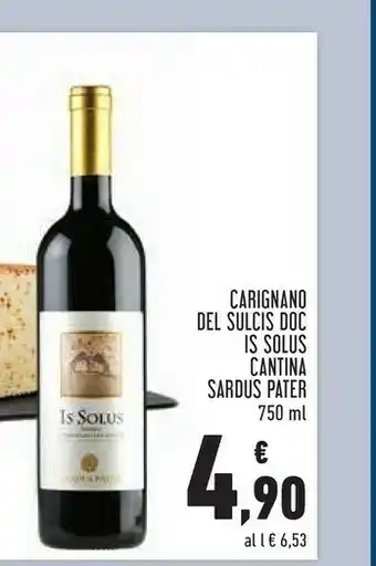 Conad Cantina sardus pater carignano del sulcis doc is solus offerta