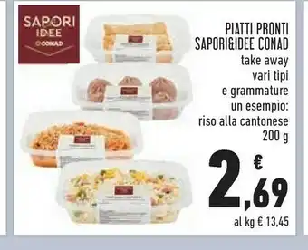 Conad Conad sapori e idee piatti pronti offerta