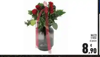 Conad Mazzo 5 rose offerta