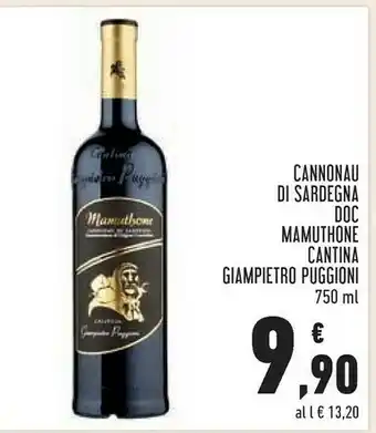 Conad Cantina giampietro puggioni cannonau di sardegna doc mamuthone offerta
