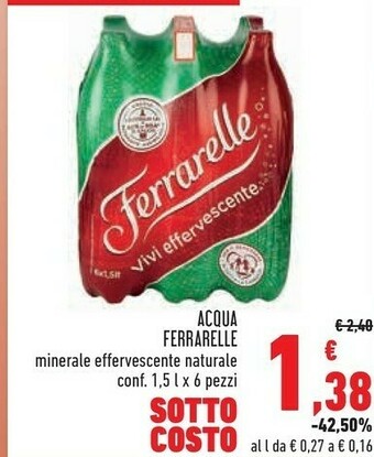Conad Superstore Acqua minerale effervescente naturale offerta