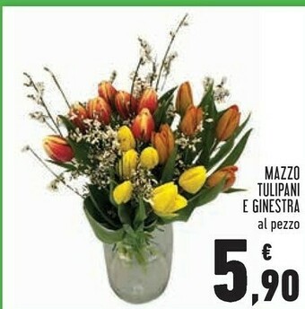 Mazzo tulipani e ginestra