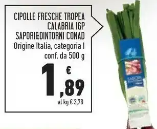Conad Superstore Conad cipolle fresche tropea calabria igp sapori&dintorni offerta