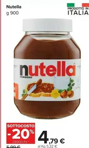 Carrefour Market Nutella 900 g(ml) offerta