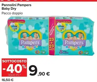 Carrefour Market Pannolini baby dry pacco doppio offerta