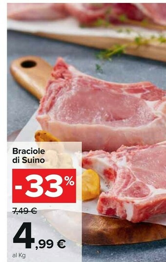 Carrefour Market Braciole di suino offerta