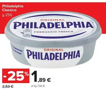 Carrefour Market Philadelphia classico 250 g(ml) offerta