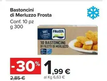 Carrefour Market 10 bastoncini di filetti di merluzzo 300 g(ml) offerta