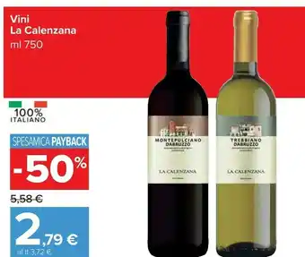 Carrefour Market La calenzana vino 750 ml offerta