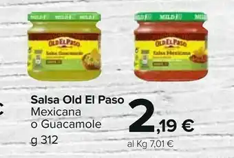 Carrefour Market Old el paso - salsa mexicana 312 g(ml) offerta