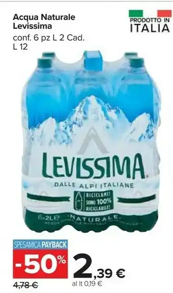 Carrefour Market Acqua minerale naturale offerta