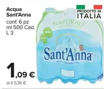 Carrefour Market Acqua minerale naturale 3000 g(ml) offerta