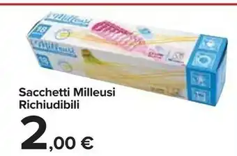 Carrefour Market Sacchetti milleusi richiudibili offerta