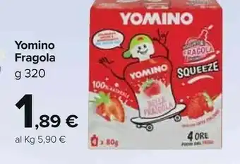 Carrefour Market 100% naturale yogurt e fragole 320 g(ml) offerta