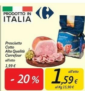 Carrefour Market Prosciutto cotto offerta