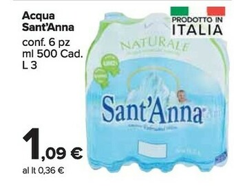 Carrefour Market Acqua sant'anna offerta