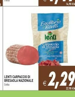 Lenti carpacciò di bresaola nazionale