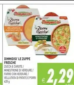 Pim Supermercati Le zuppe fresche zucca e carote 620 g(ml) offerta