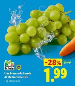 Lidl Uva bianca da tavola di Mazzarrone IGP offerta