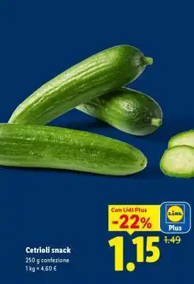 Lidl Cetrioli snack offerta