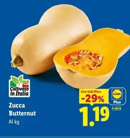 Lidl Zucca Butternut offerta