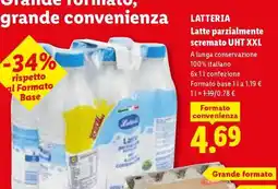 Lidl Latteria Latte parzialmente scremato UHT XXL offerta